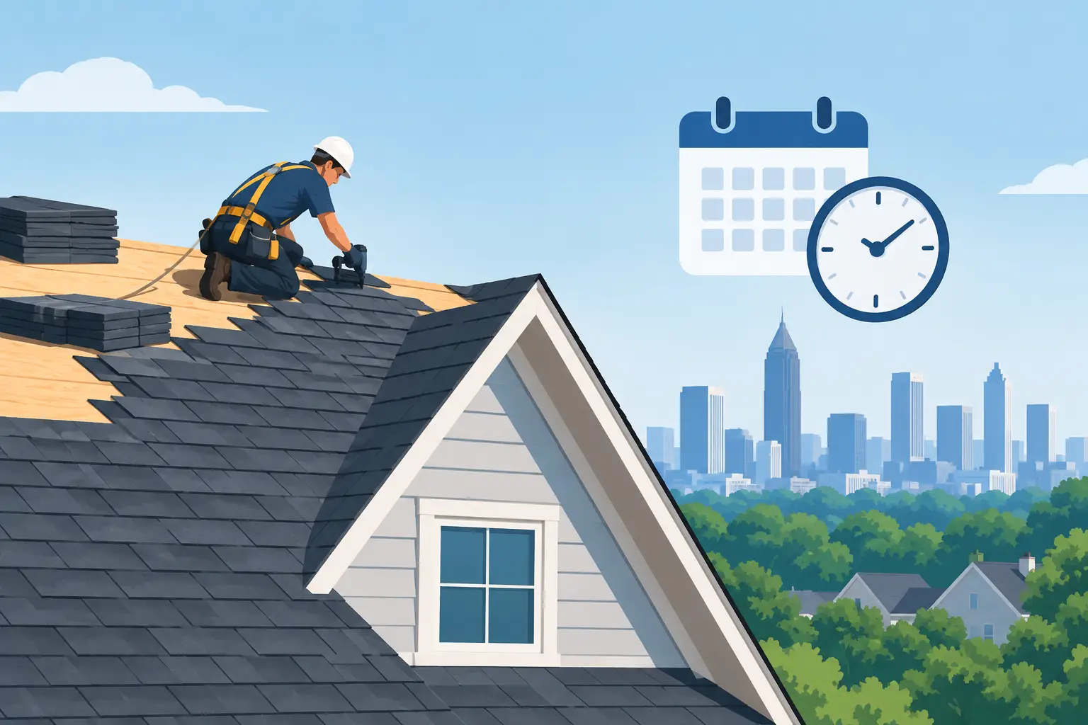 How Long Does Roof Replacement Take in Georgia?