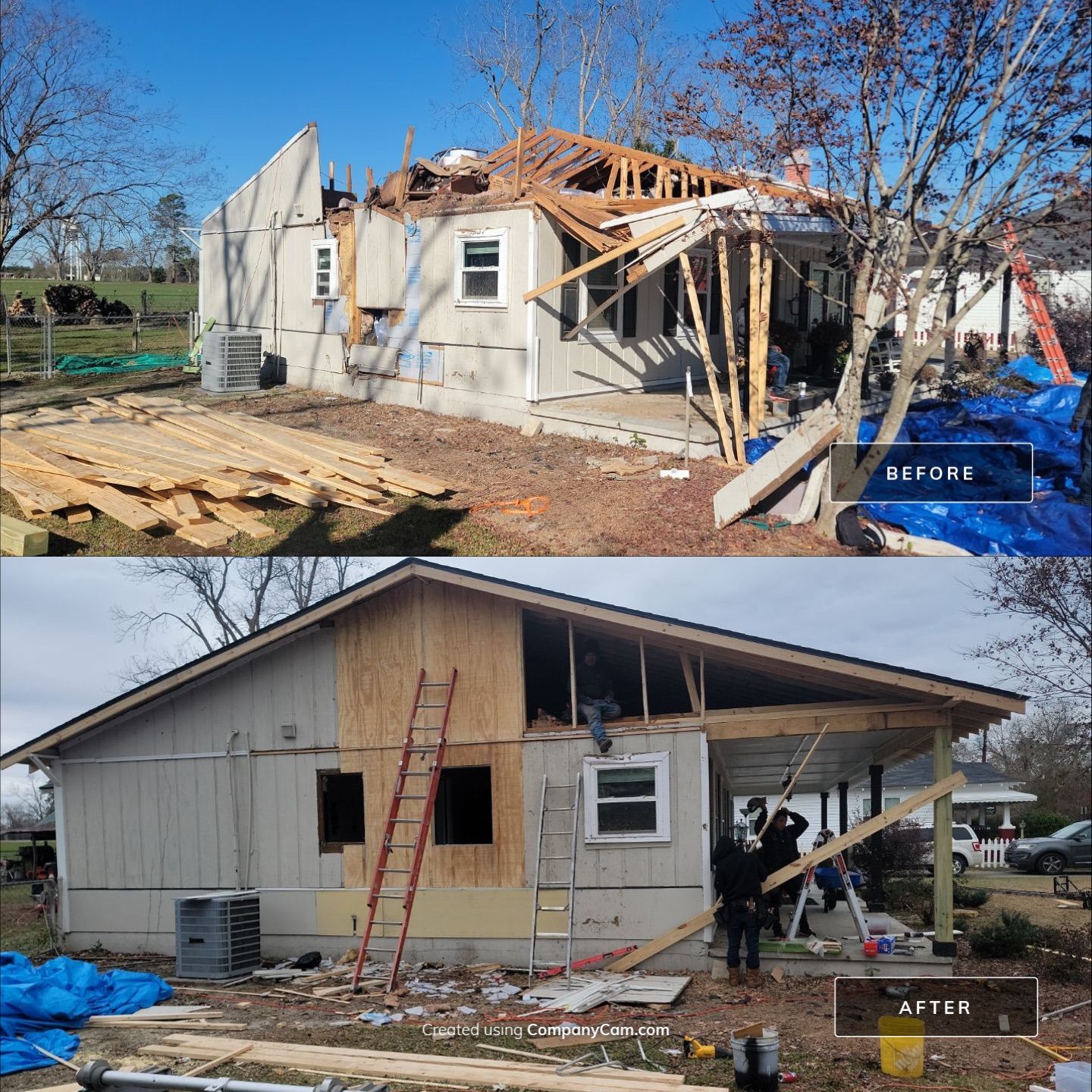 Roof before and after - Real Good Roofing, serving Register