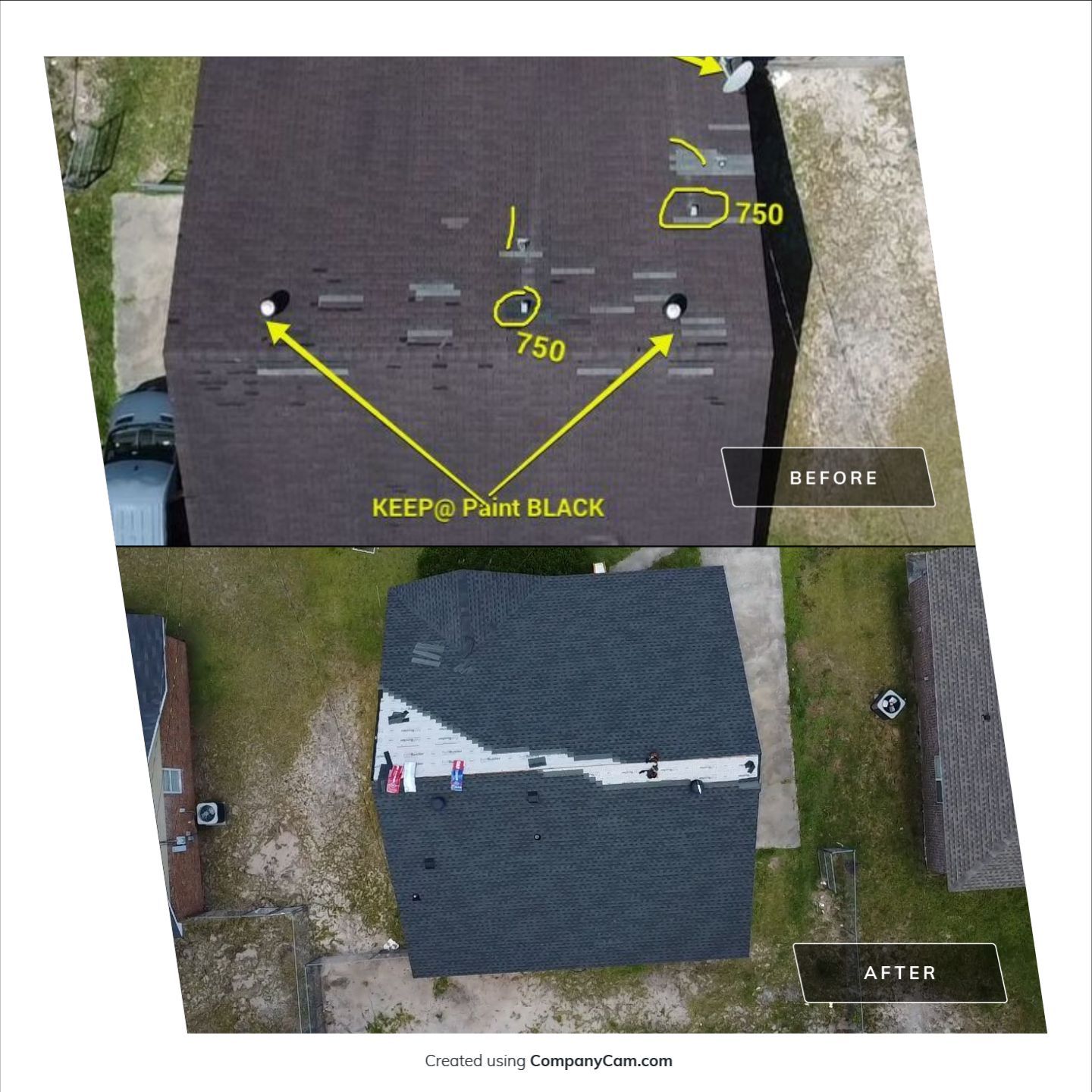 Roof before and after - Real Good Roofing, serving Register