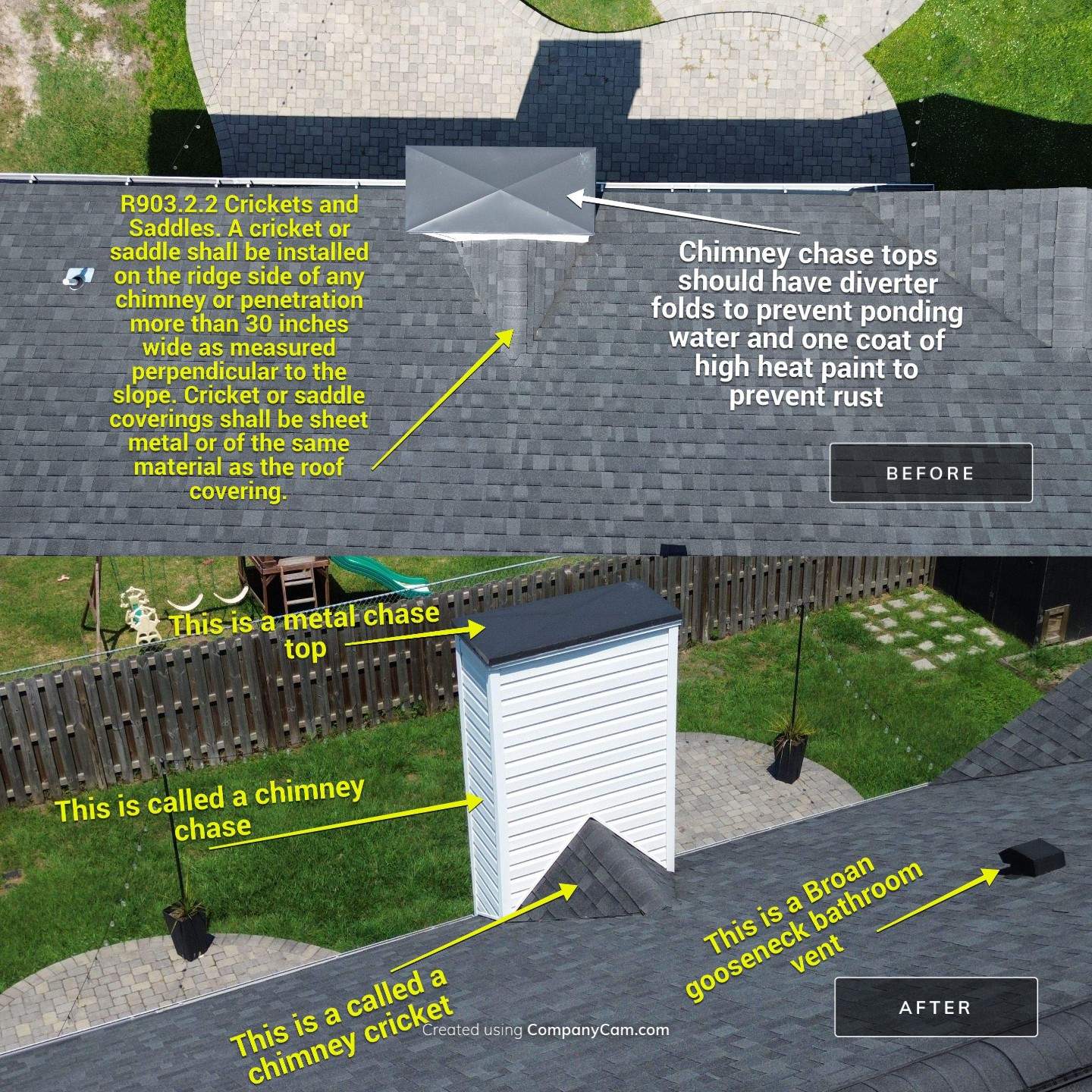 Roof before and after - Real Good Roofing, serving Rincon