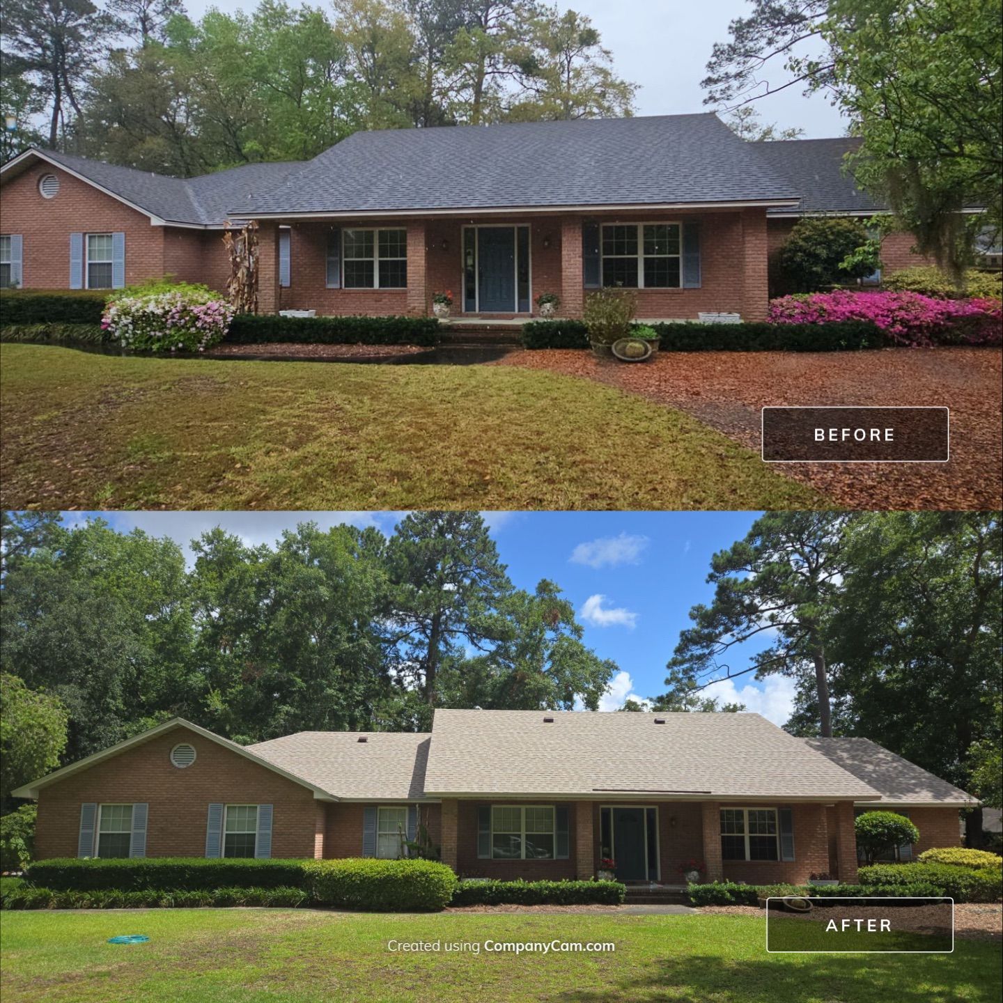 Roof before and after - Real Good Roofing, serving Rincon